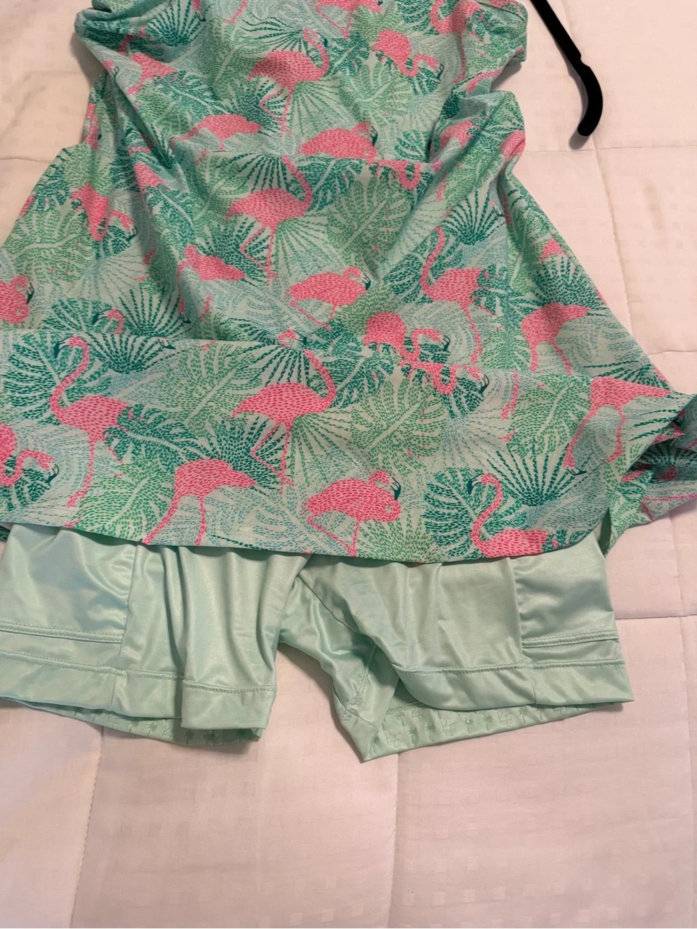 Kenny Flowers Mint Chemise with Pink Flamingo Print